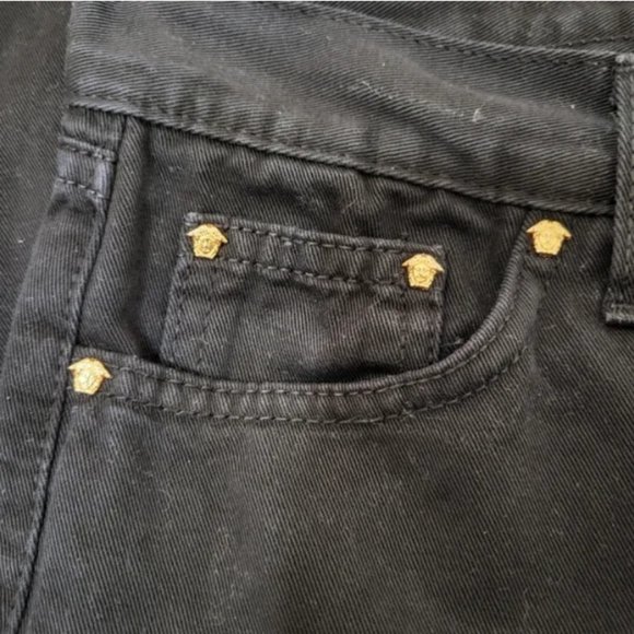 ❤️ Versace Jeans Couture Slim Straight Black Jeans - Picture 8 of 9